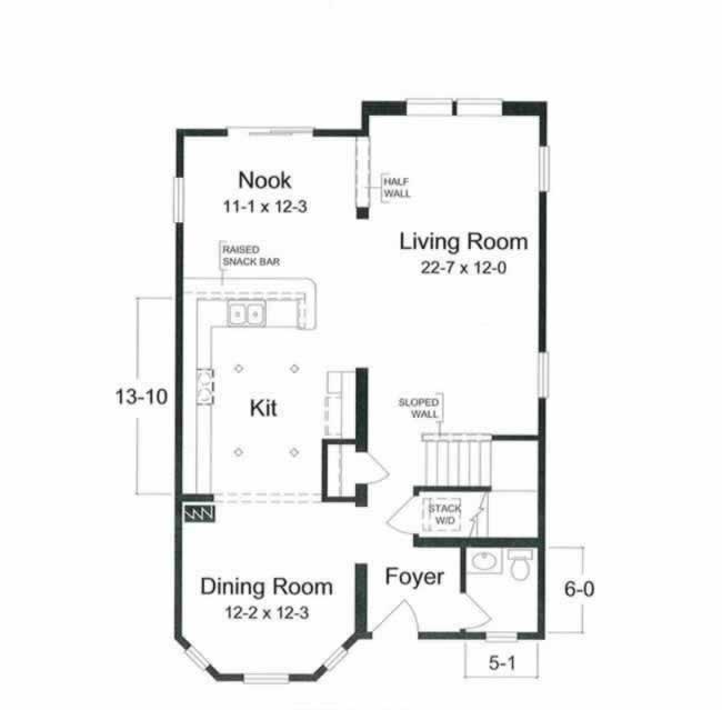 The Avalon Coastal designed floor plan and elevation is typical of many traditional homes along the Jersey Shore. Features include an oversized family room with an open kitchen and large front porch.